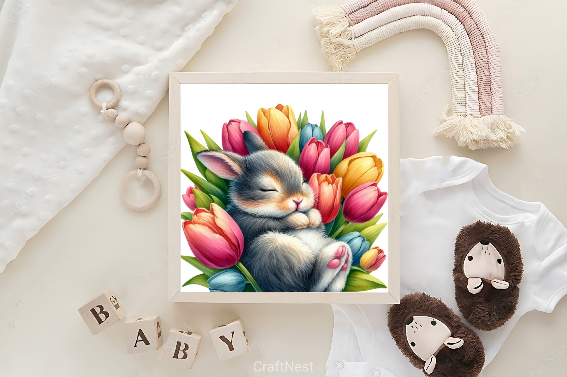 Sleeping Bunny Clipart Bundle - CraftNest - Digital Crafting and Art