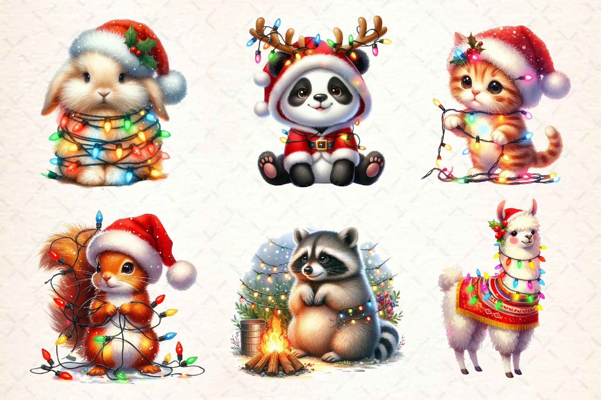 Christmas Animal Clipart Bundle 5 - CraftNest - Digital Crafting and Art