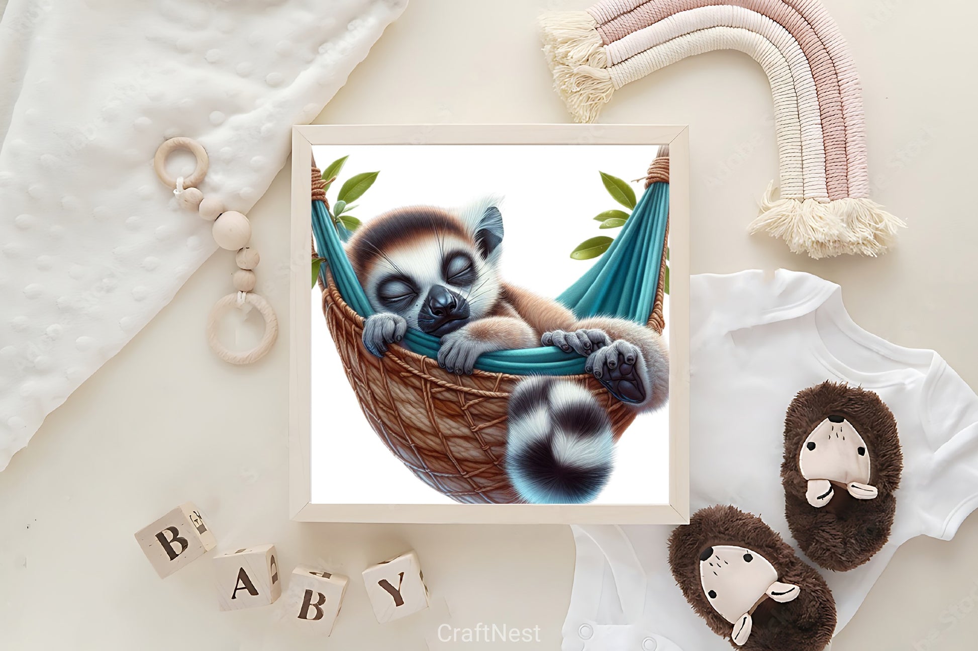 Sleeping Animal Hammock Clipart Bundle - CraftNest - Digital Crafting and Art