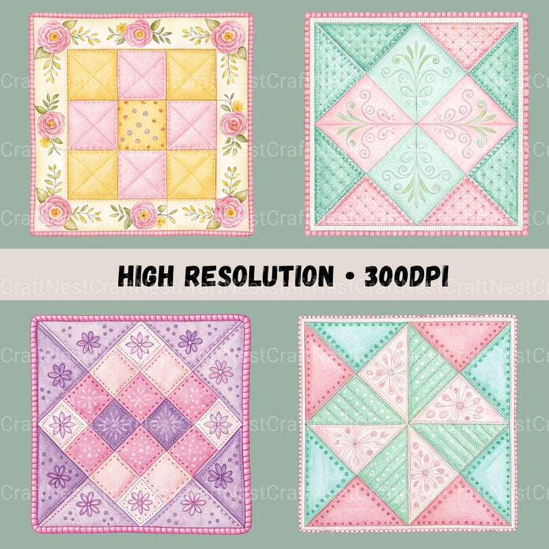 Quilt For Girls Clipart Bundle - CraftNest - Digital Crafting and Art