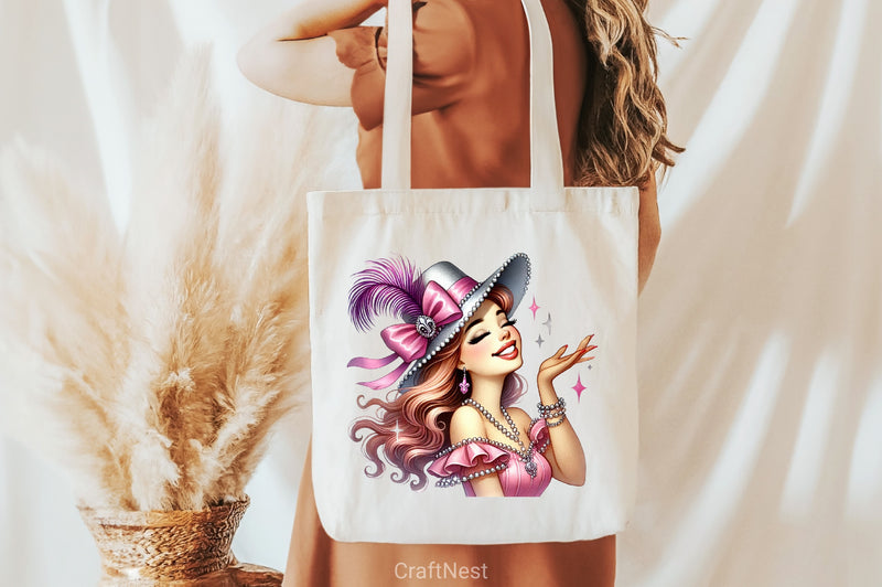 Mardi Gras Girl Clipart Bundle 4 - CraftNest - Digital Crafting and Art