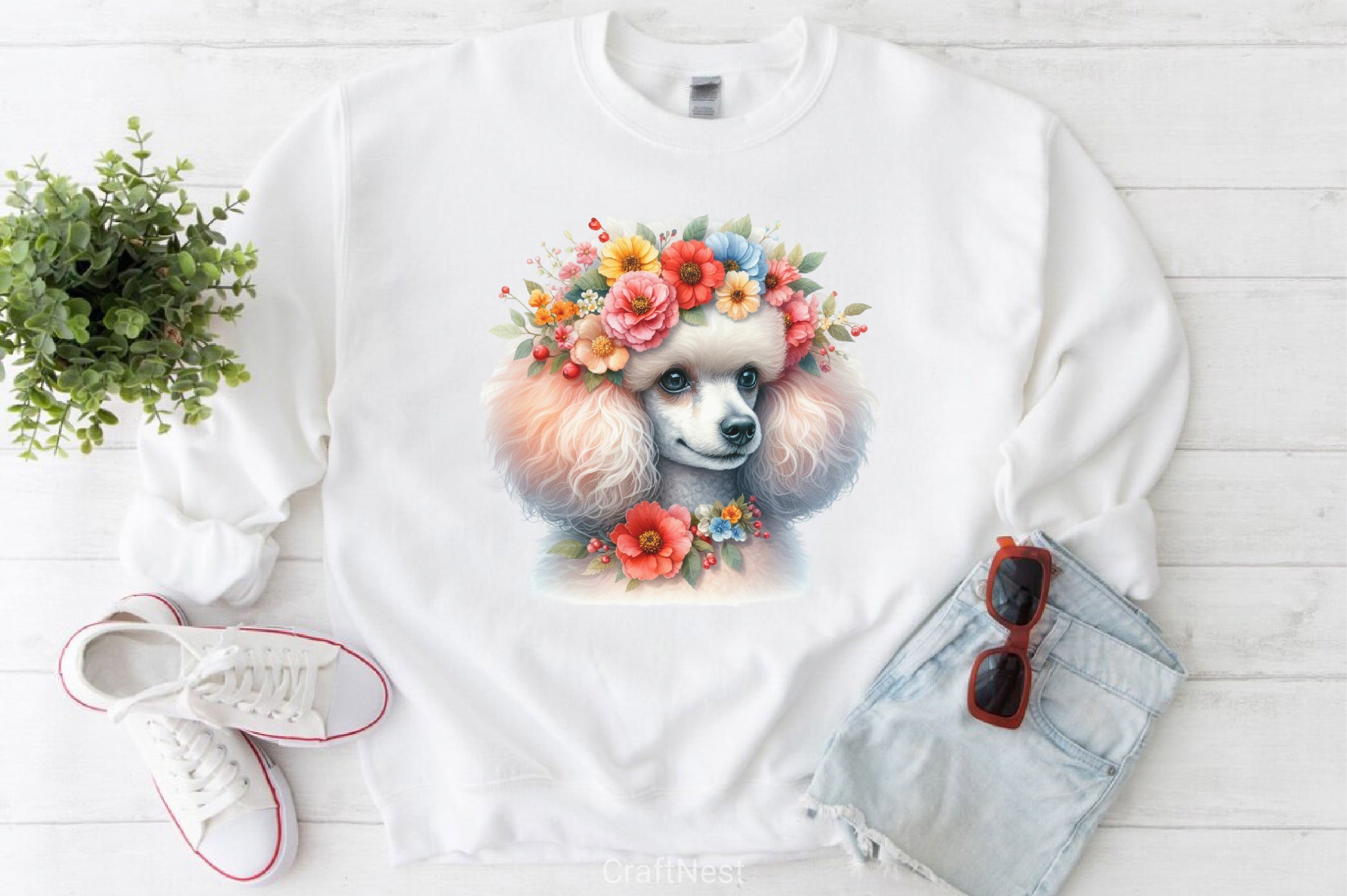 Royal Poodle Illustration Clipart Bundle - CraftNest - Digital Crafting and Art