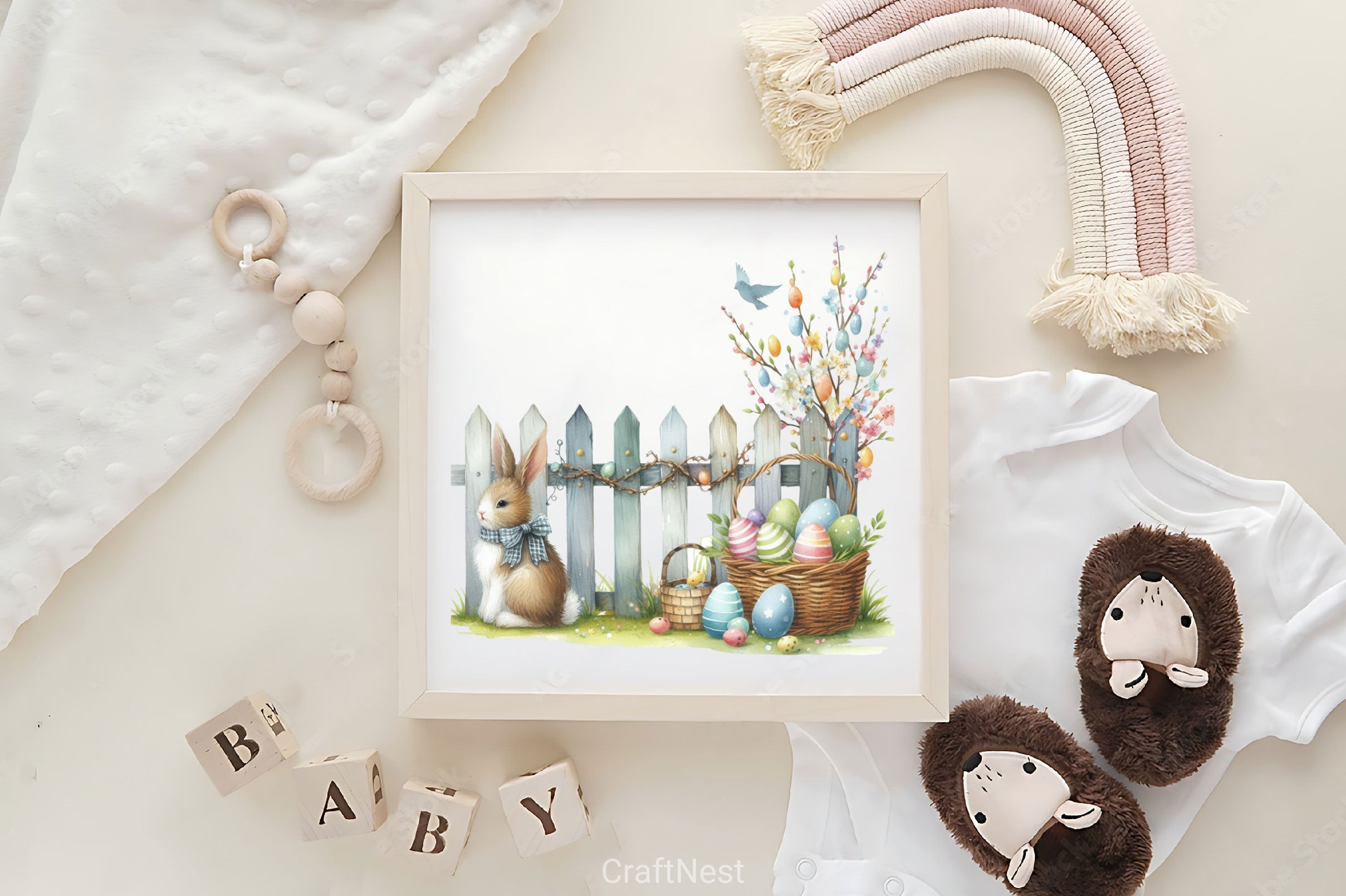 Easter Bunny Fences Clipart Bundle - CraftNest - Digital Crafting and Art