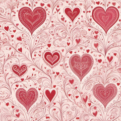 Valentine Heart Pink Seamless Digital Paper - CraftNest - Digital Crafting and Art