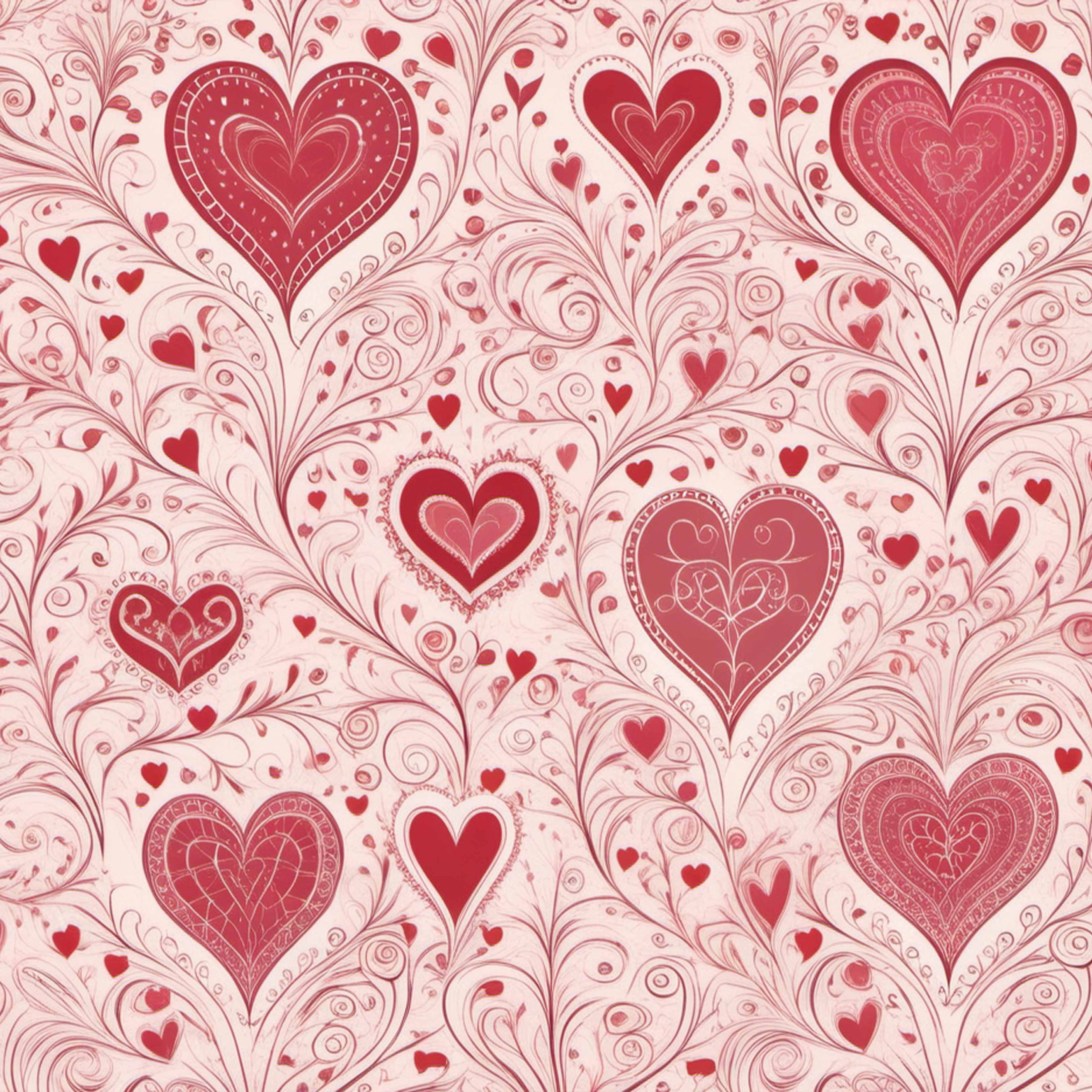 Valentine Heart Pink Seamless Digital Paper - CraftNest - Digital Crafting and Art