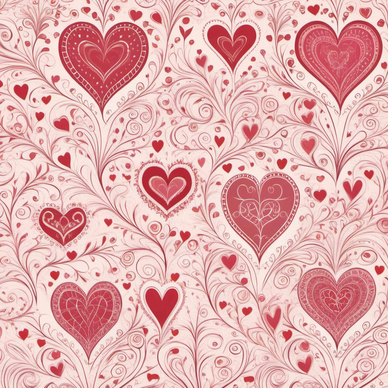Valentine Heart Pink Seamless Digital Paper - CraftNest - Digital Crafting and Art