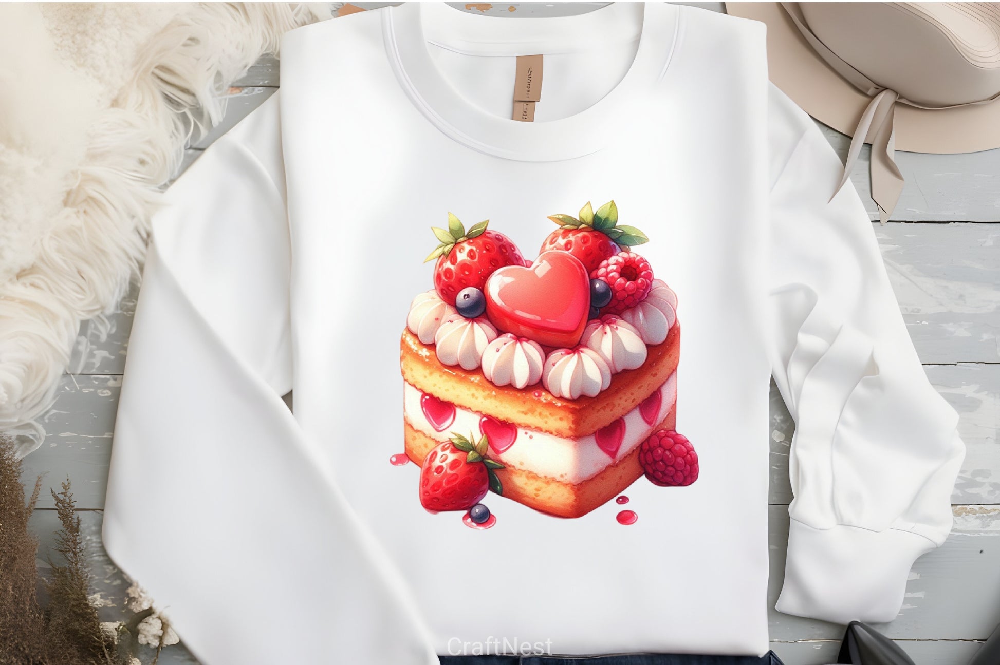 Heart Cake Valentine Clipart Bundle - CraftNest - Digital Crafting and Art