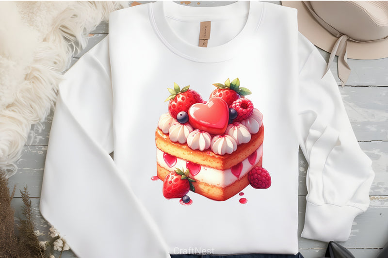 Heart Cake Valentine Clipart Bundle - CraftNest - Digital Crafting and Art