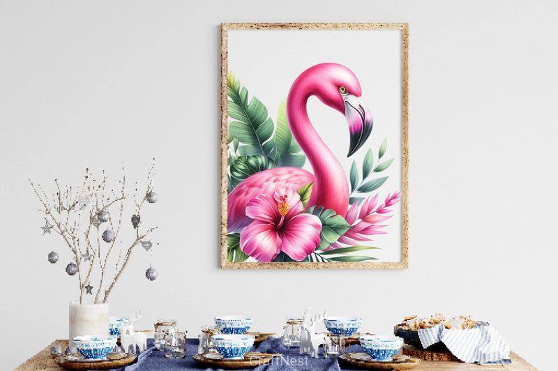 Flamingo Tropical Clipart Bundle - CraftNest - Digital Crafting and Art