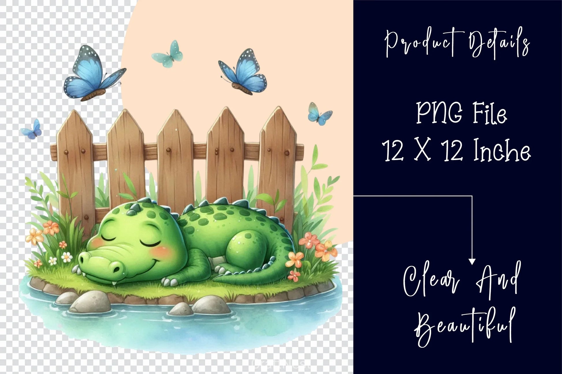 Sleeping Crocodile Clipart Bundle - CraftNest - Digital Crafting and Art