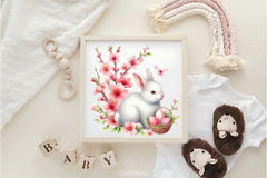 Happy Easter Bunnies Clipart Bundle - CraftNest - Digital Crafting and Art