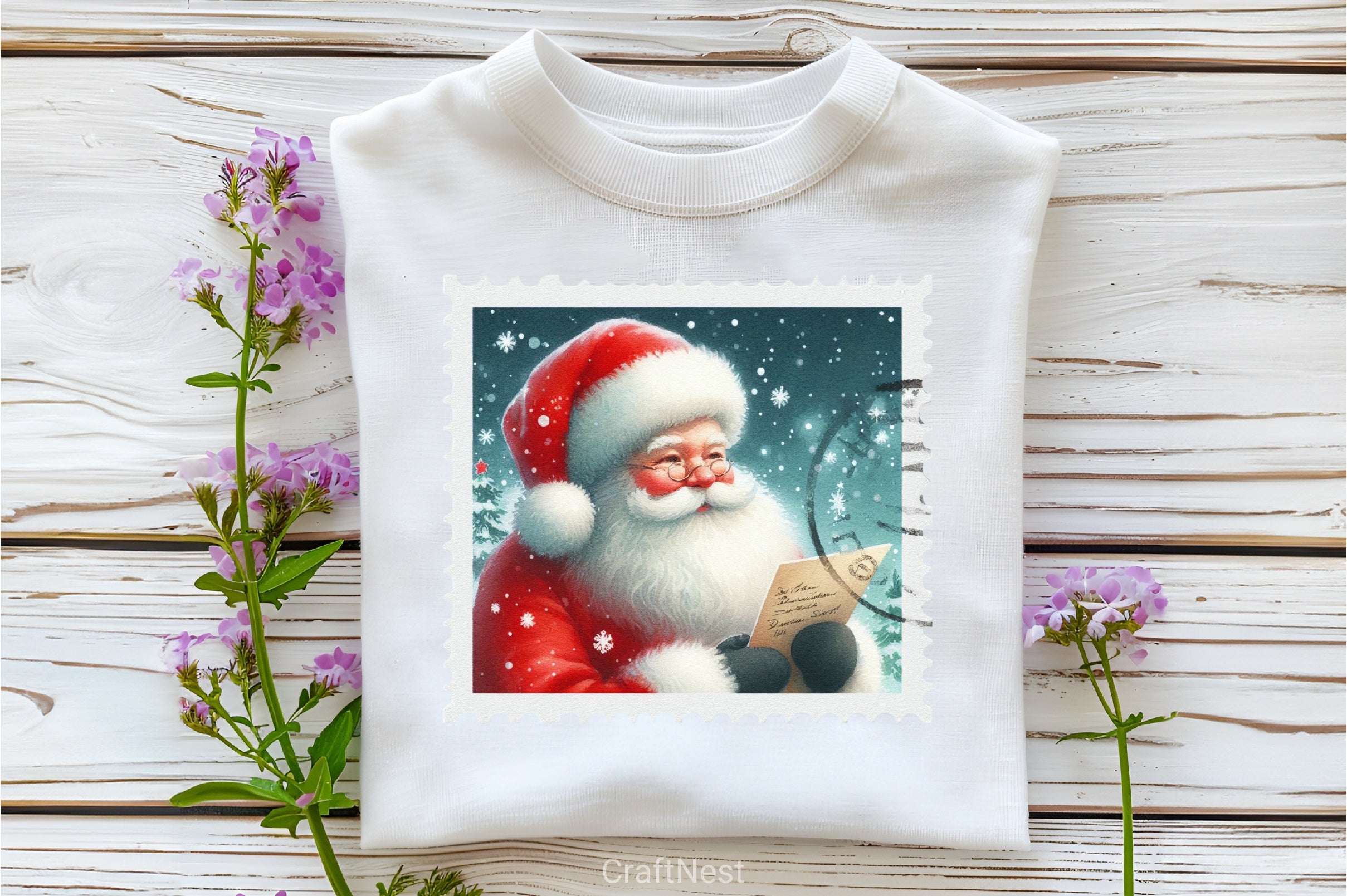 Christmas Santa Claus Stamp Clipart Bundle - CraftNest - Digital Crafting and Art