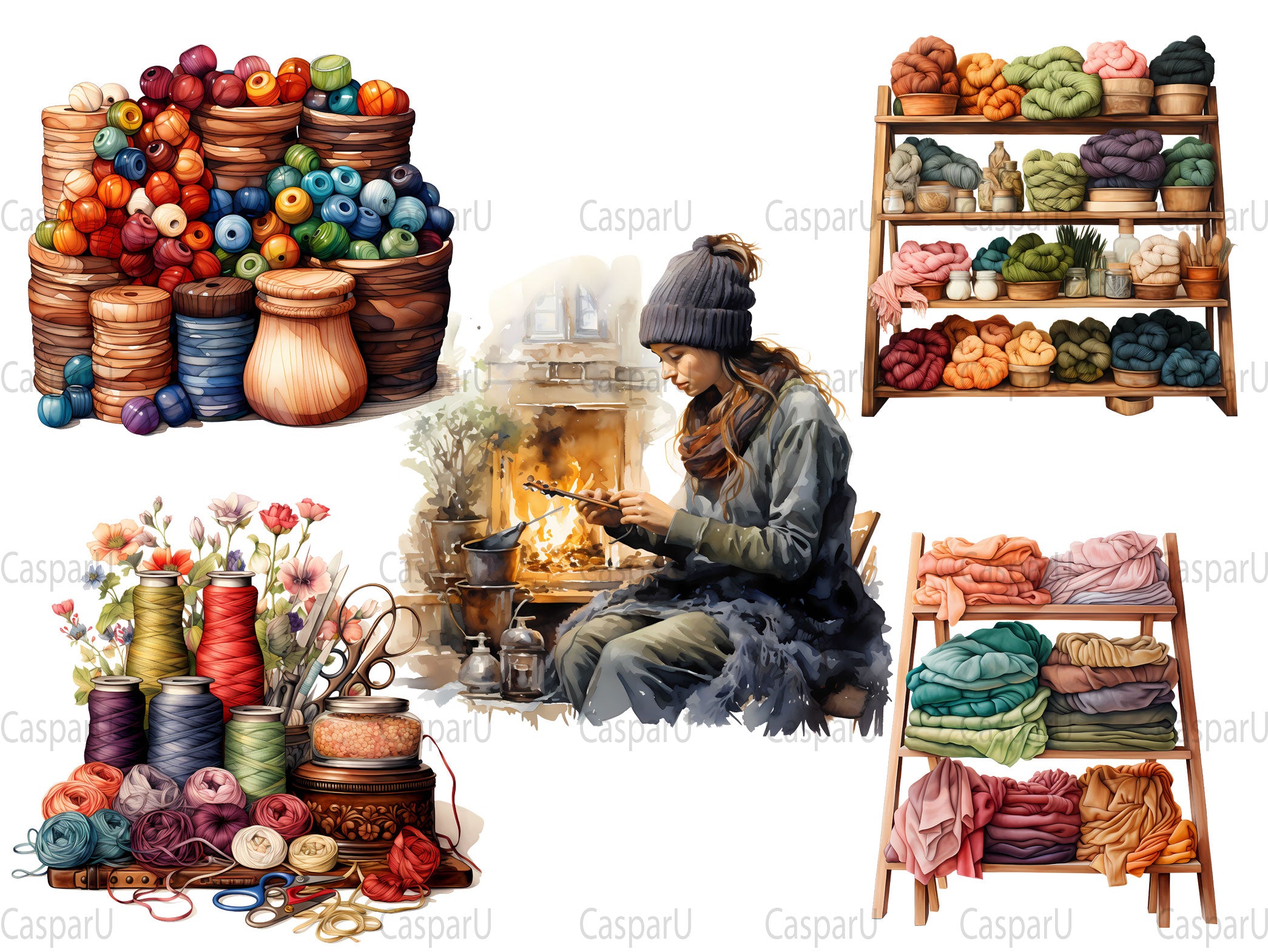 Knitting And Crafting Clipart - CraftNest