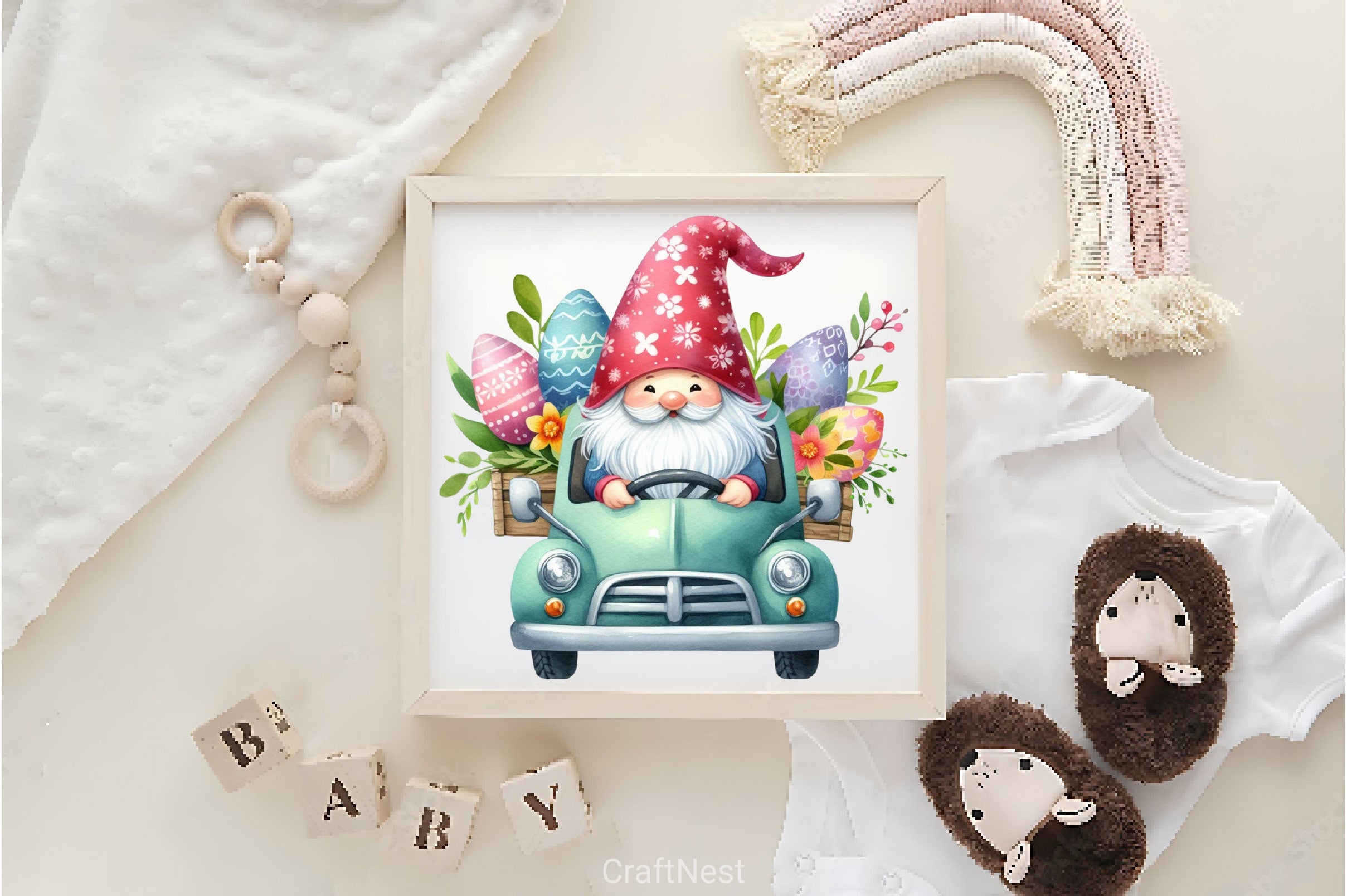Easter Gnome Truck Clipart Bundle 2 - CraftNest - Digital Crafting and Art
