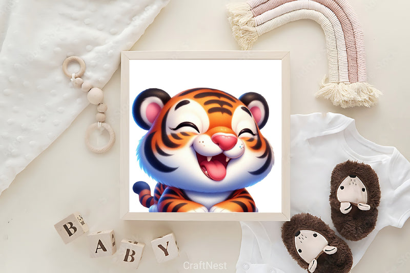 Cute Baby Tiger Clipart Bundle 2 - CraftNest - Digital Crafting and Art