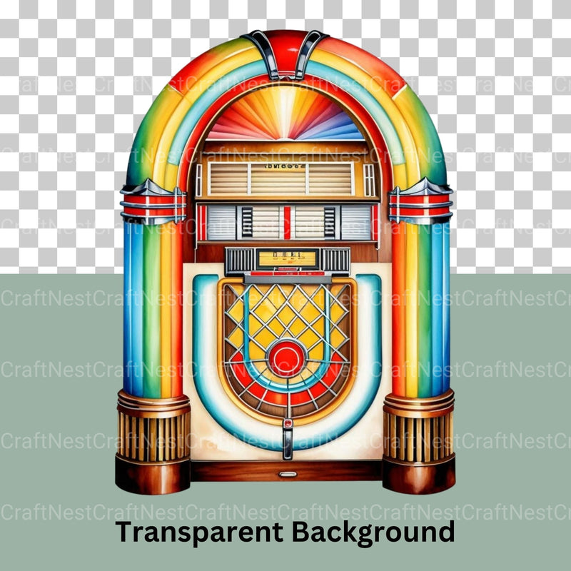 Jukebox Vintage Clipart Bundle 1 - CraftNest - Digital Crafting and Art