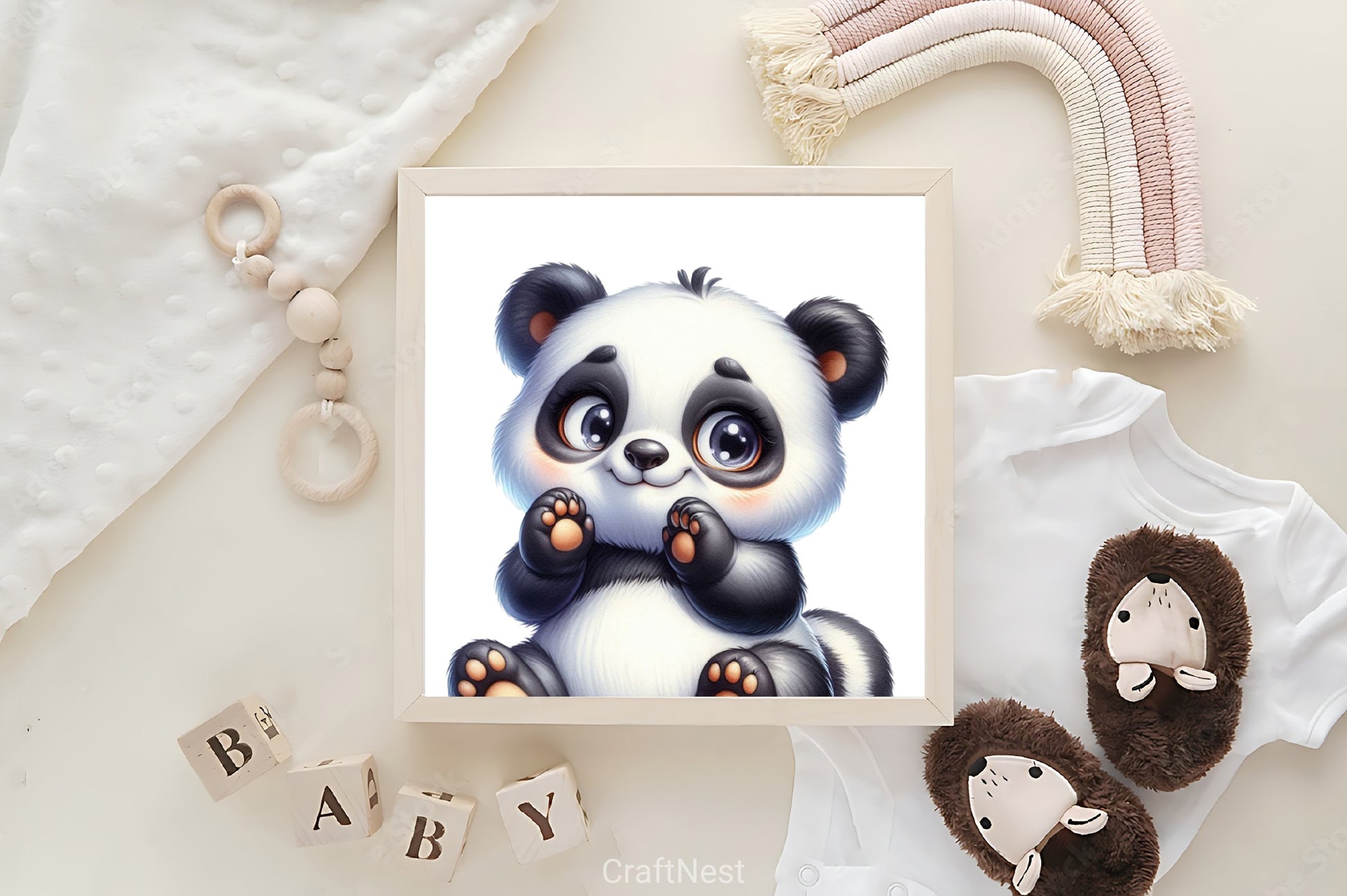 Cute Baby Panda Clipart Bundle - CraftNest - Digital Crafting and Art