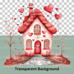 Valentine Houses Clipart Bundle - CraftNest - Digital Crafting and Art