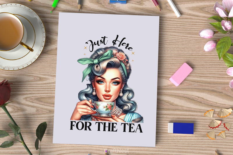 Just Here For The Tea Clipart Bundle 5 - CraftNest - Digital Crafting and Art