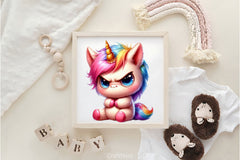 Funny Grumpy Unicorn Clipart Bundle - CraftNest - Digital Crafting and Art