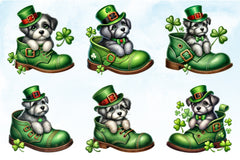 St. Patrick's Day Dog Shoes Clipart Bundle - CraftNest - Digital Crafting and Art