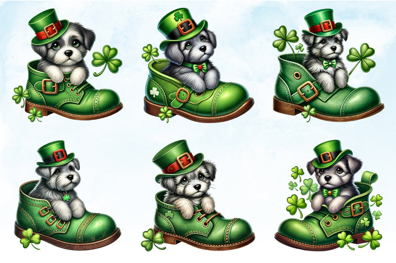 St. Patrick's Day Dog Shoes Clipart Bundle - CraftNest - Digital Crafting and Art
