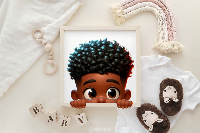 Peek A Boo Boy Clipart Bundle - CraftNest - Digital Crafting and Art
