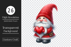 Valentines Gnomes Clipart Bundle - CraftNest - Digital Crafting and Art
