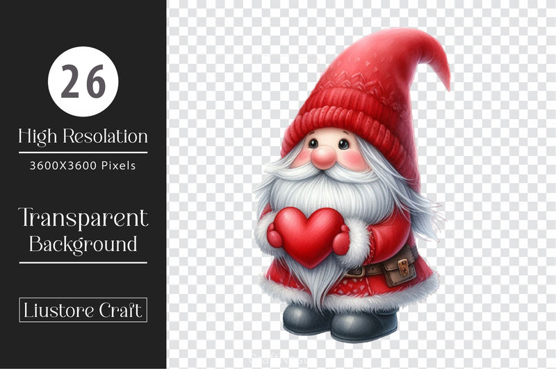 Valentines Gnomes Clipart Bundle - CraftNest - Digital Crafting and Art