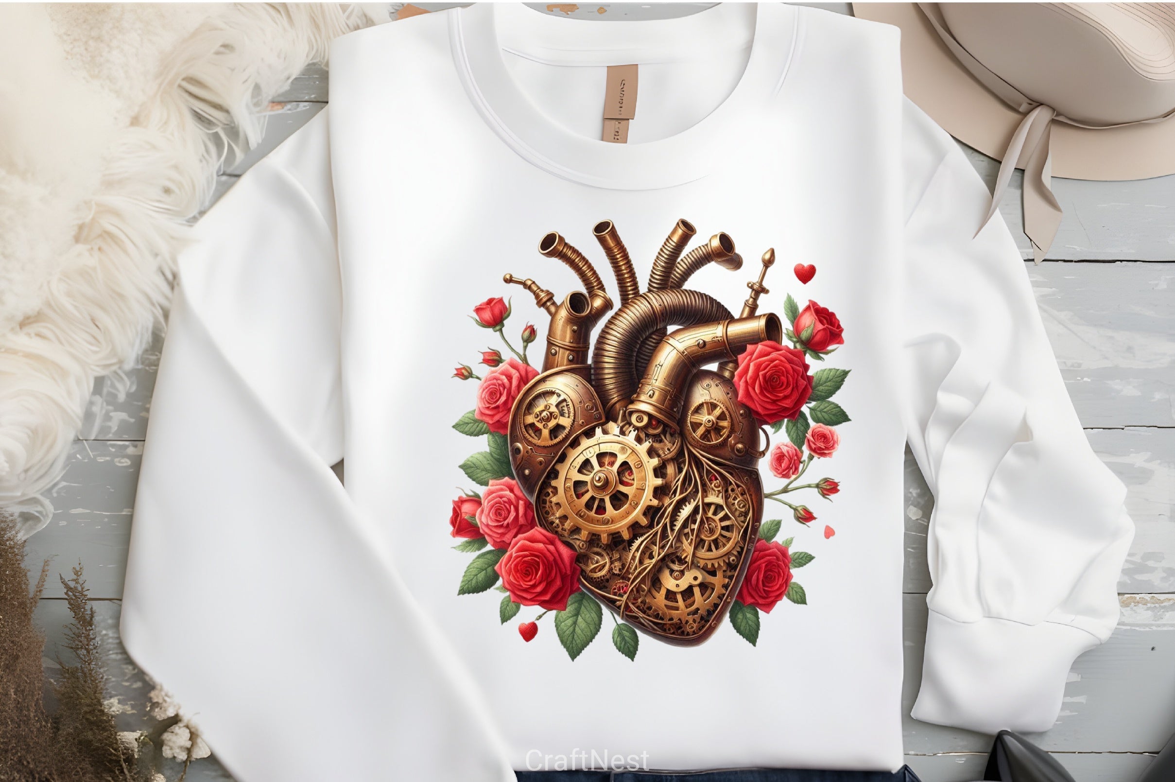 Valentine Steampunk Heart Clipart Bundle - CraftNest - Digital Crafting and Art