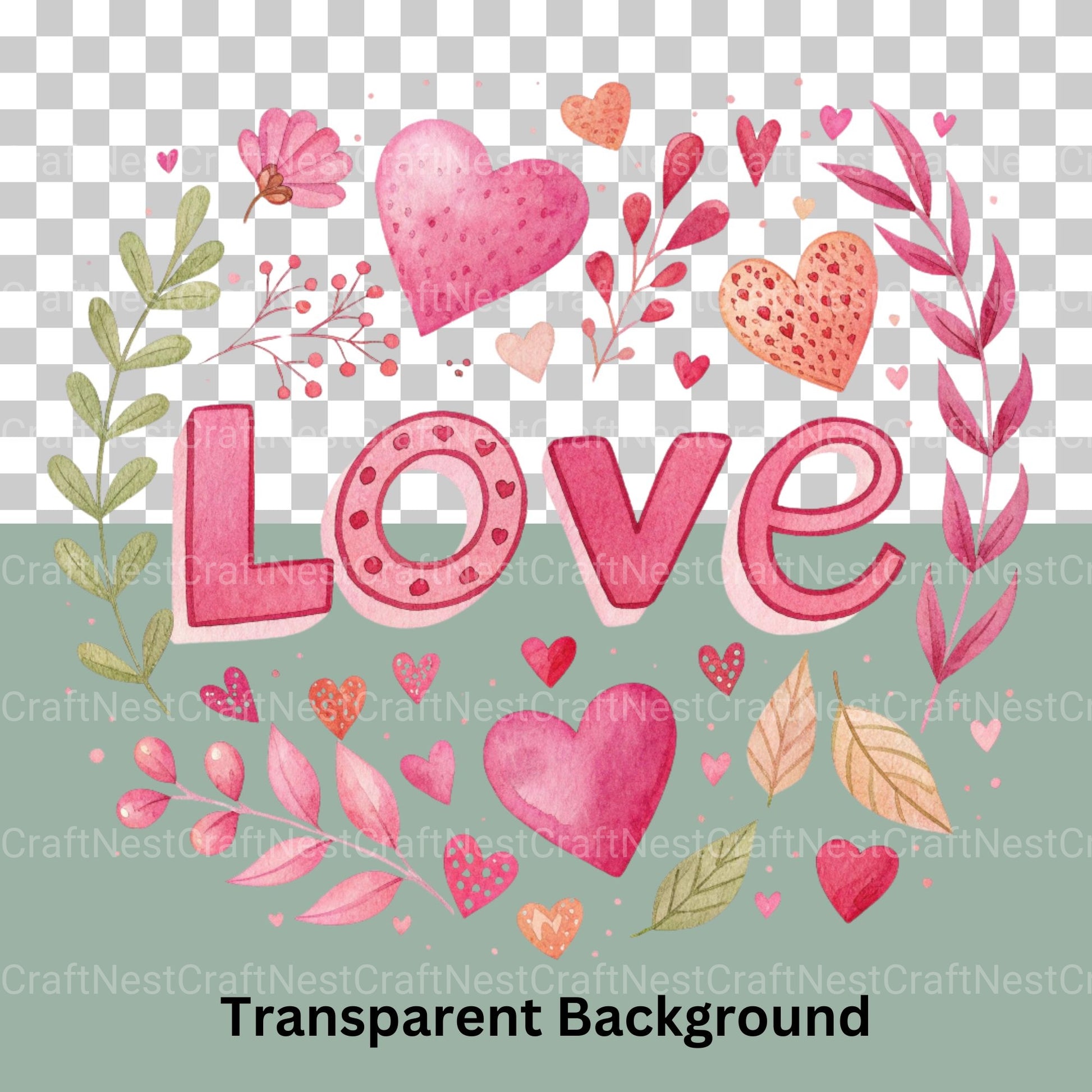 Love Word Clipart Bundle - CraftNest - Digital Crafting and Art