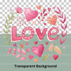 Love Word Clipart Bundle - CraftNest - Digital Crafting and Art