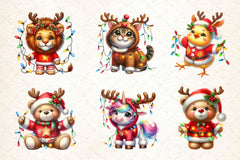 Christmas Animal Clipart Bundle 6 - CraftNest - Digital Crafting and Art