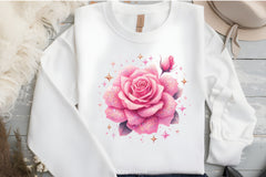 Pink Glitter Roses Clipart Bundle - CraftNest - Digital Crafting and Art