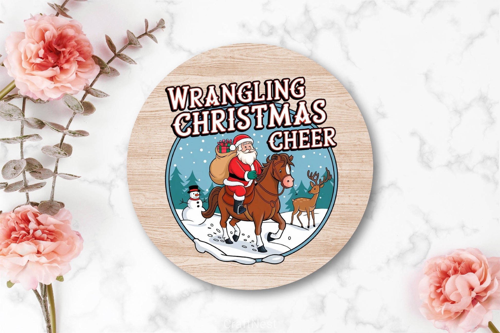 Vintage Santa Western Christmas Clipart Bundle - CraftNest - Digital Crafting and Art