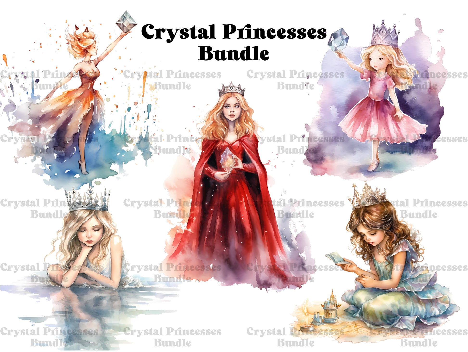 Crystal Princesses Clipart - CraftNest