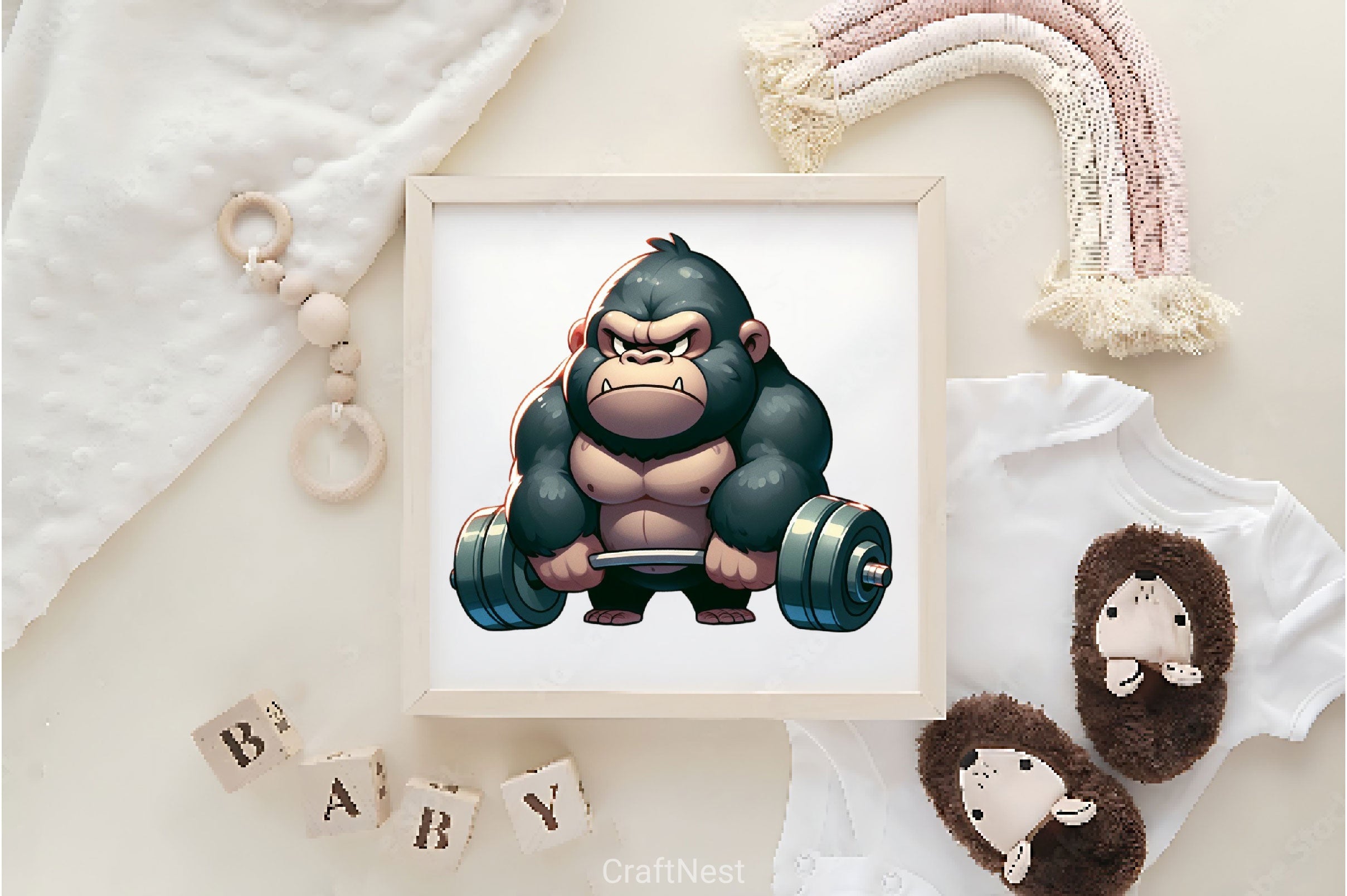 Heavy Weightlifting Gorilla Clipart Bundle 2 - CraftNest - Digital Crafting and Art