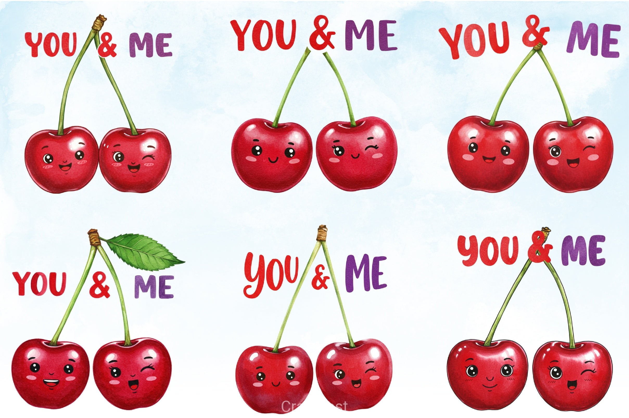Valentine Cherry Clipart Bundle - CraftNest - Digital Crafting and Art