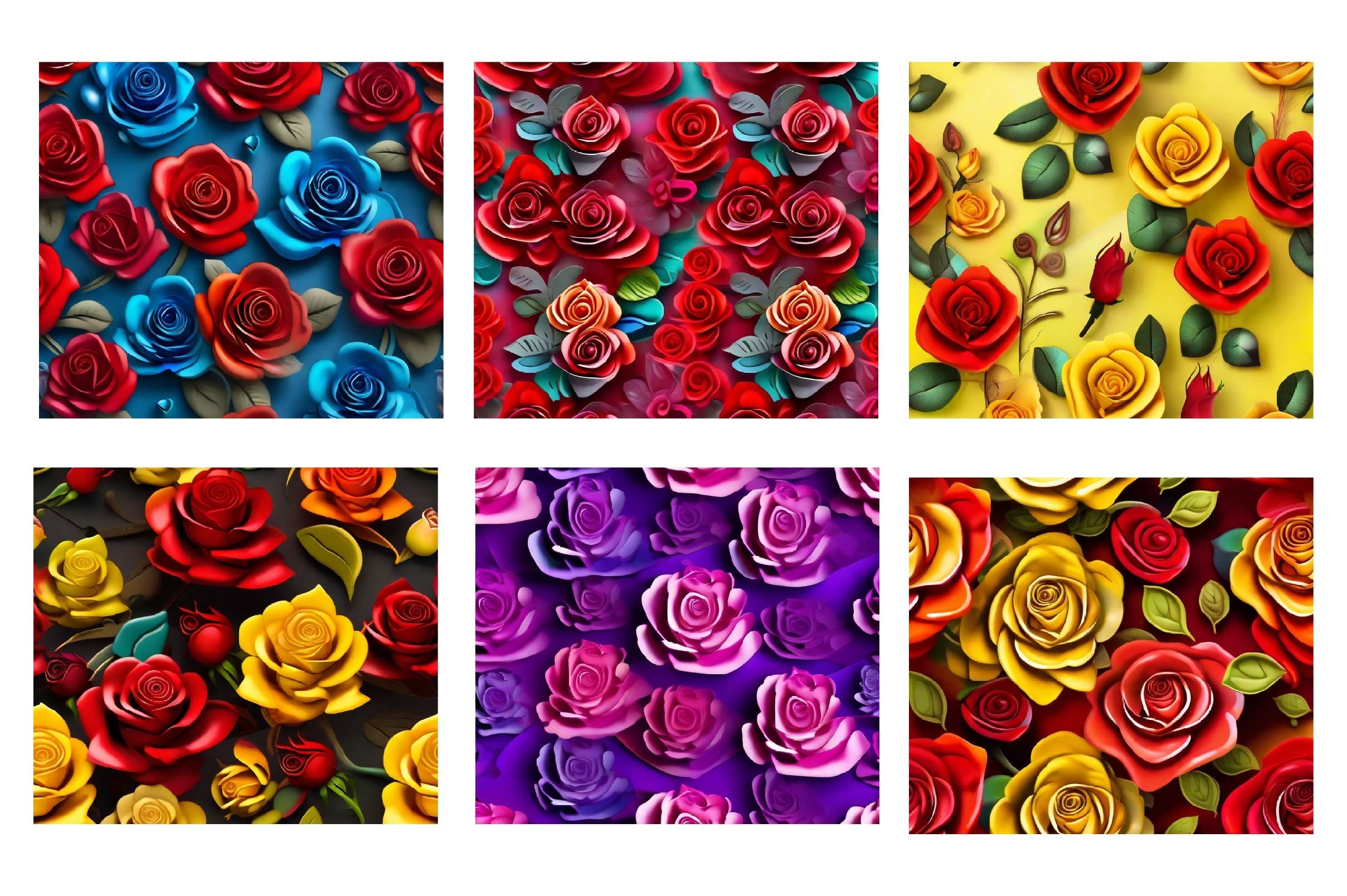 Flower Tumbler Wrap Bundle 15 - CraftNest - Digital Crafting and Art