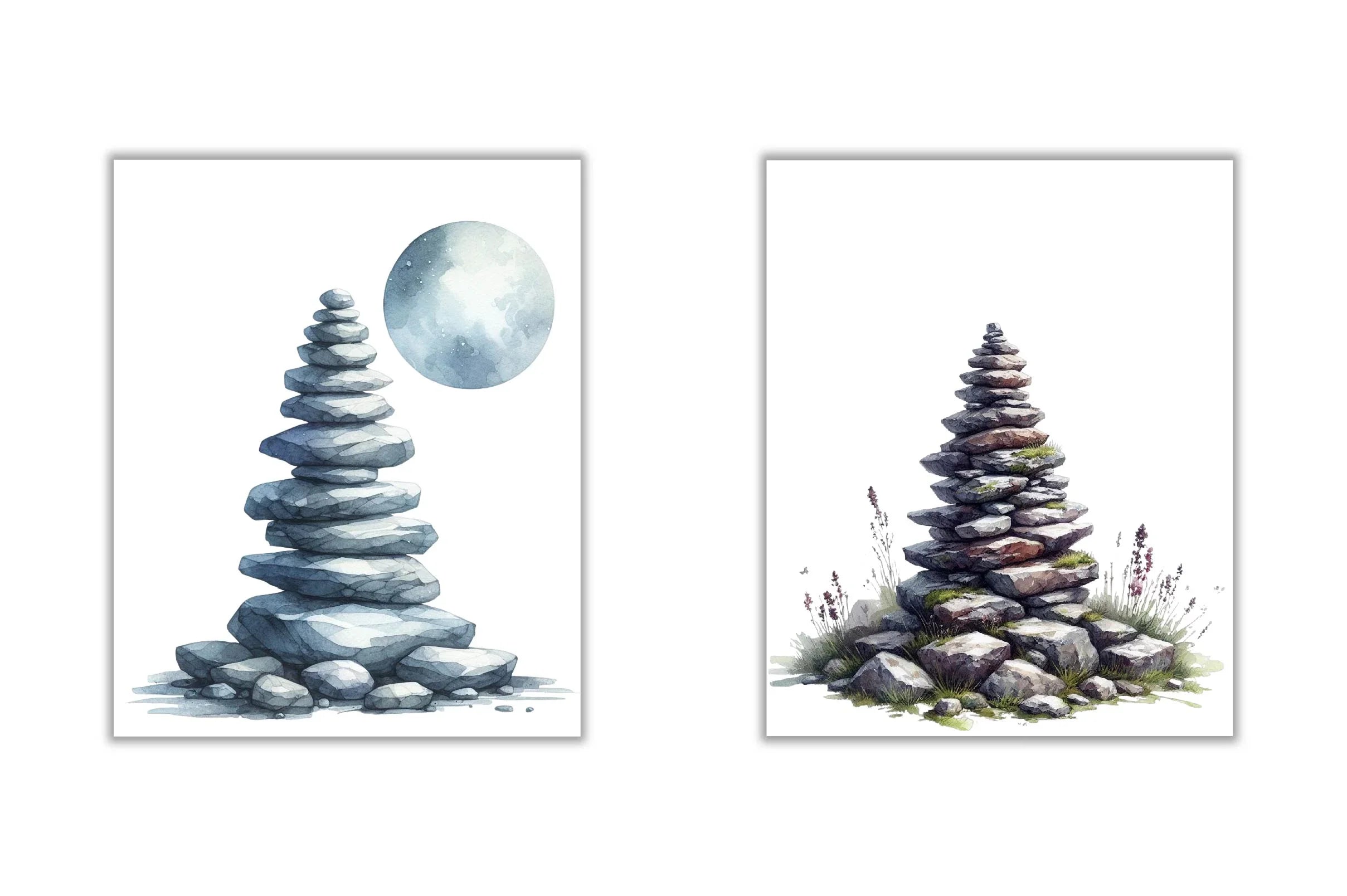 Stone Cairns Clipart Bundle - CraftNest - Digital Crafting and Art