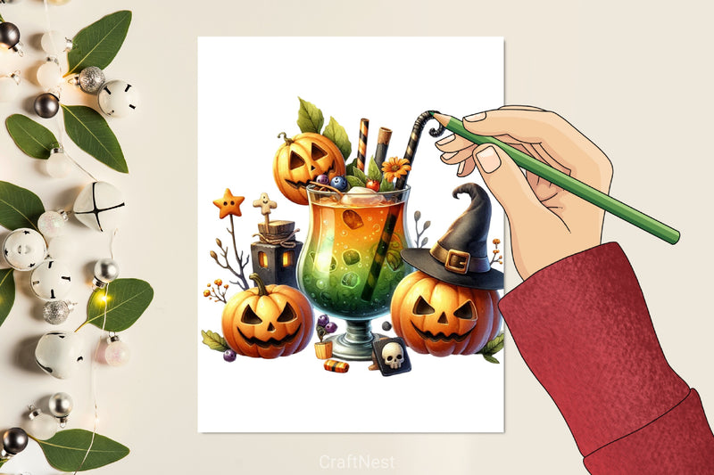 Halloween Drink Clipart Bundle 3 - CraftNest - Digital Crafting and Art