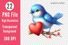 Valentine Bird Clipart Bundle - CraftNest - Digital Crafting and Art