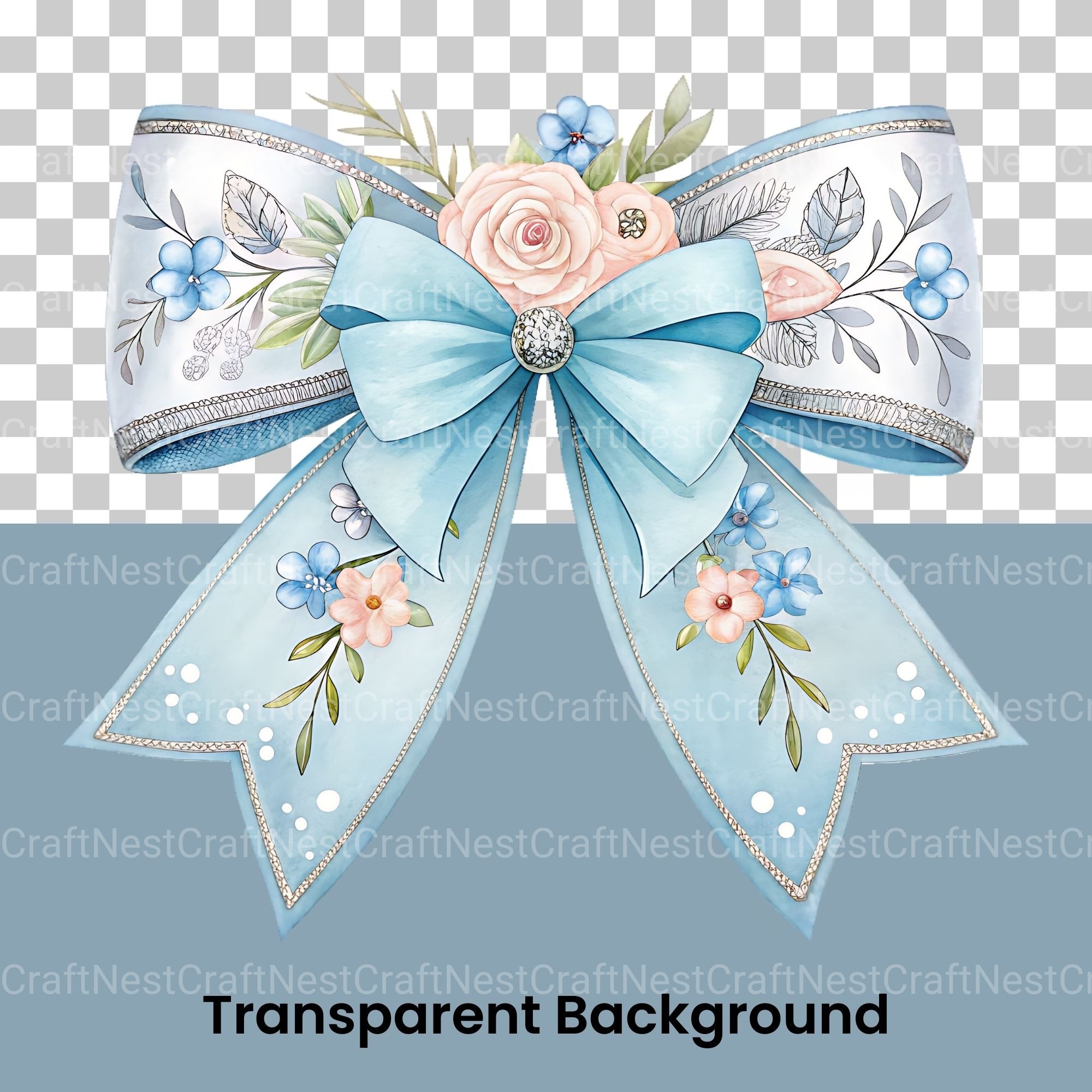 Floral Bows Clipart Bundle - CraftNest - Digital Crafting and Art