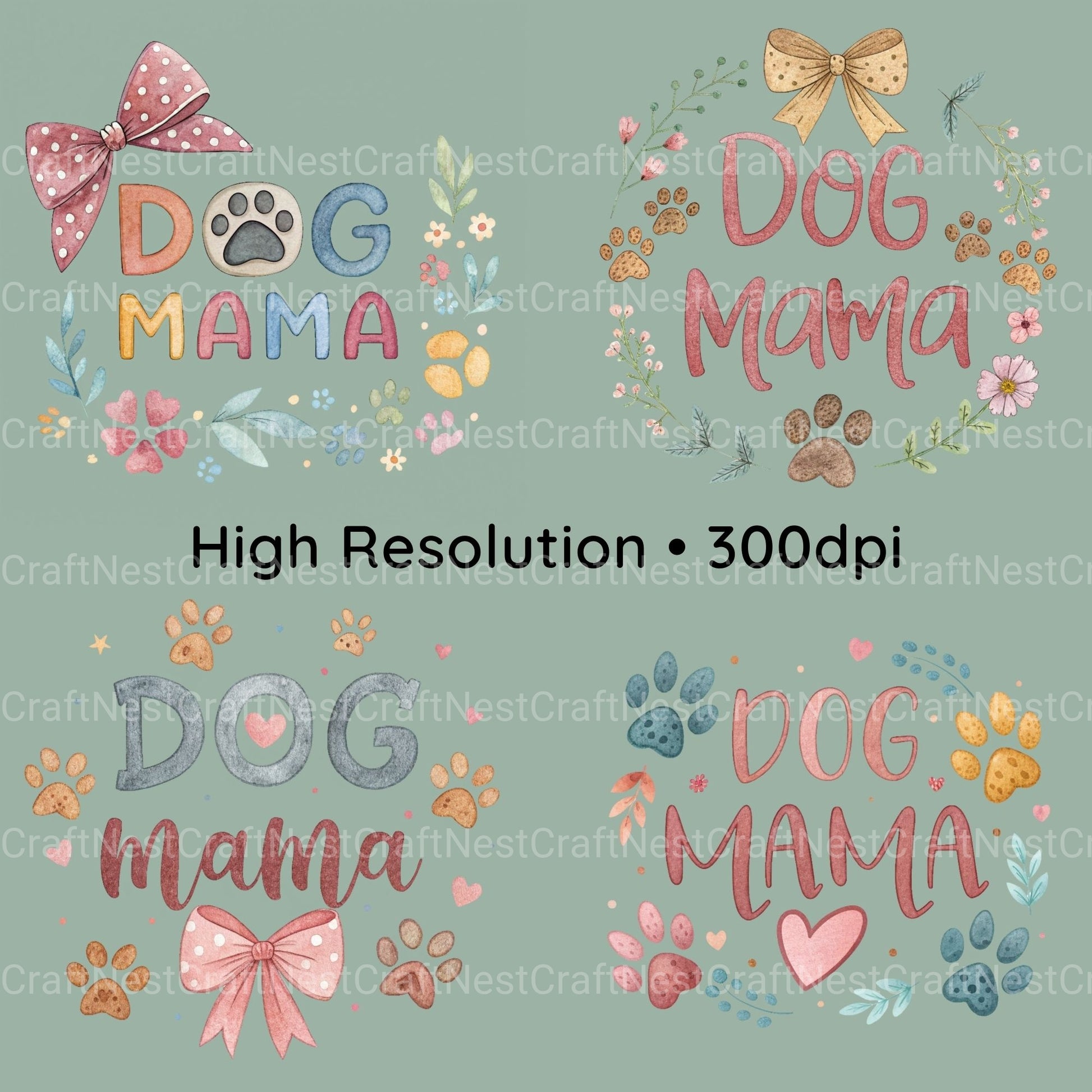 Dog Mama Clipart Bundle - CraftNest - Digital Crafting and Art