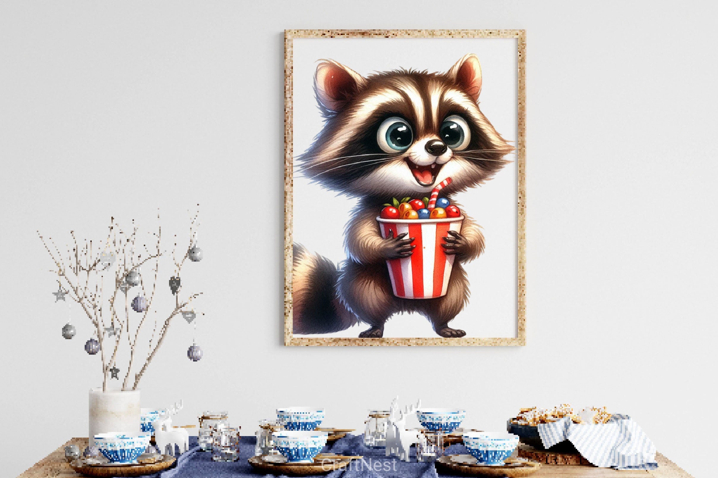 Funny Raccoon Clipart Bundle 3 - CraftNest - Digital Crafting and Art