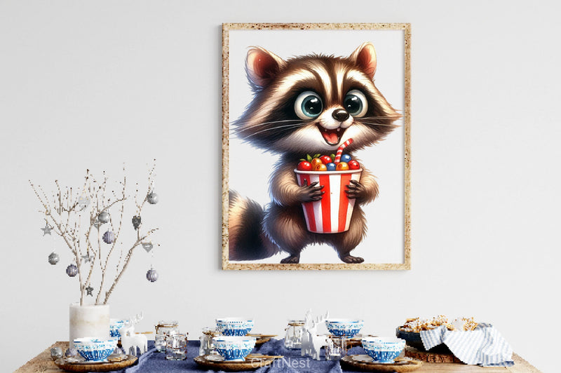 Funny Raccoon Clipart Bundle 3 - CraftNest - Digital Crafting and Art