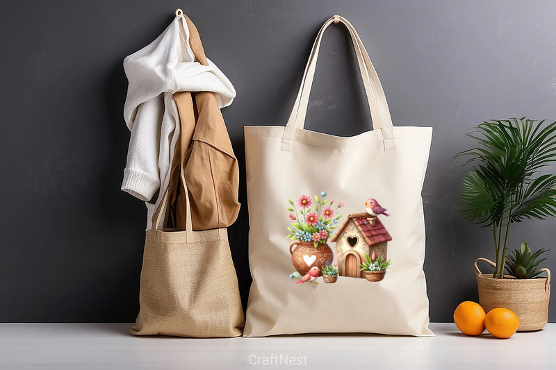 Spring Bird Nest Clipart Bundle - CraftNest - Digital Crafting and Art