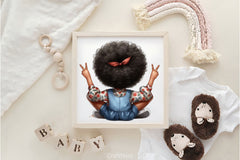 Cute Afro Girl Clipart Bundle 2 - CraftNest - Digital Crafting and Art