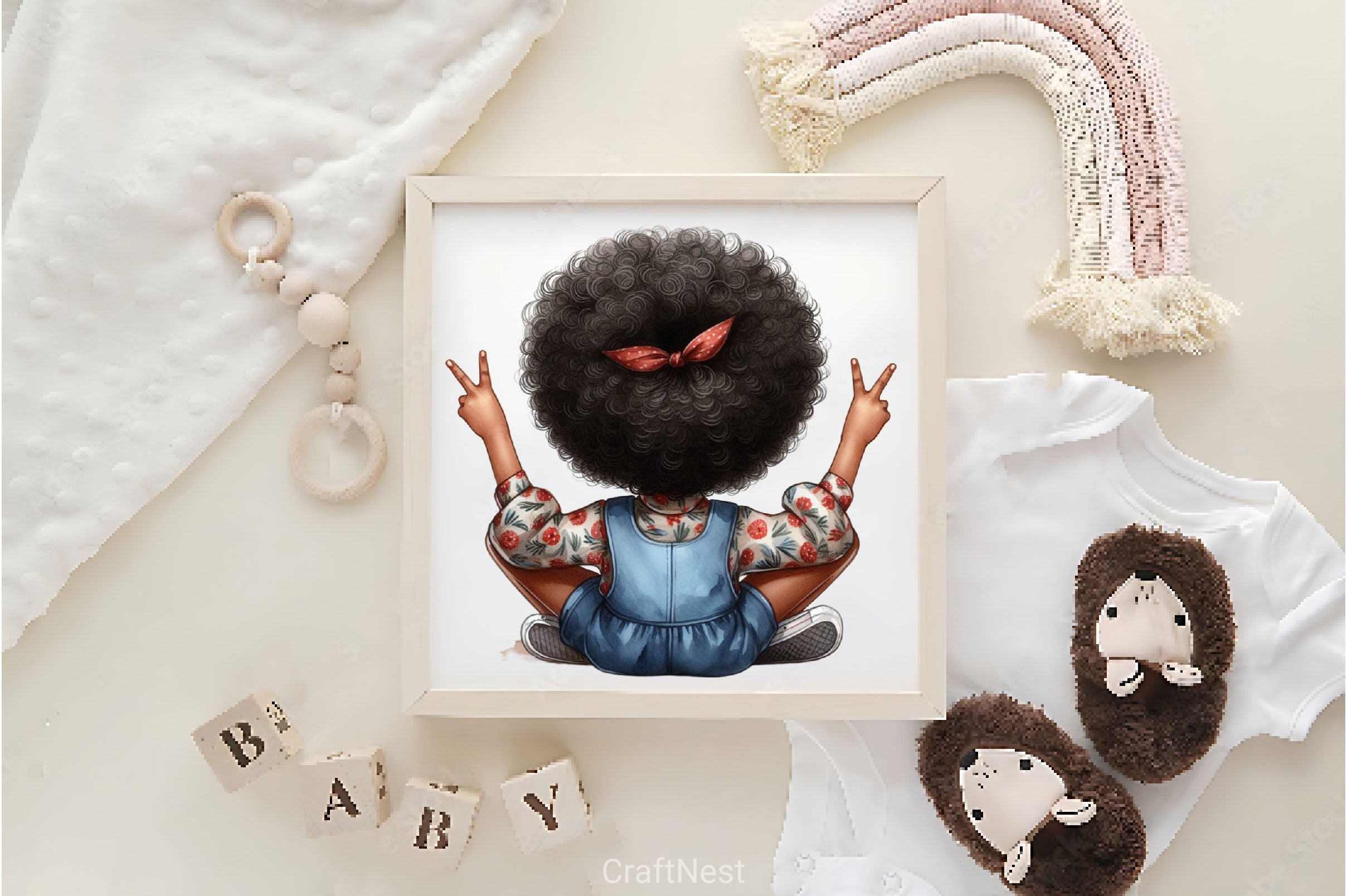 Cute Afro Girl Clipart Bundle 2 - CraftNest - Digital Crafting and Art