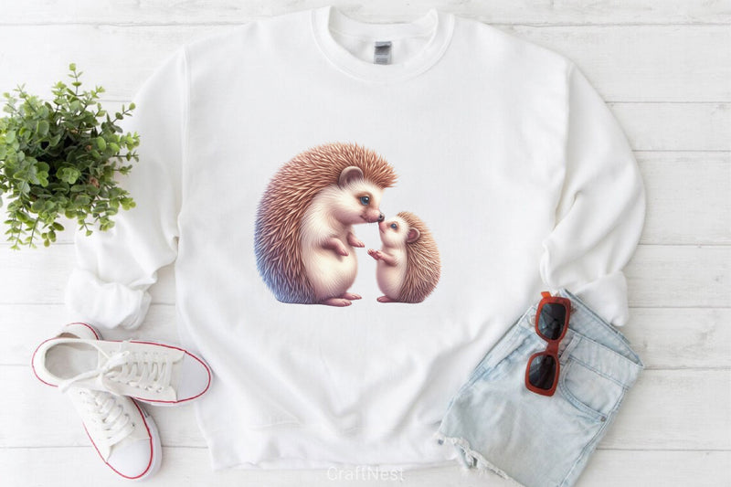 Hedgehog Family Clipart Bundle - CraftNest - Digital Crafting and Art